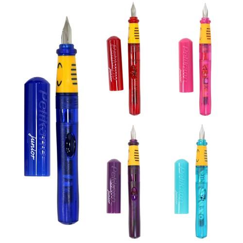 【4本セット】万年筆　ペリカン　ジュニア　赤　青　pelikano レッド　ブル 名入れ不可]Pelikan＜ペリカン＞ Pelikano Jr.＜ペリカーノ