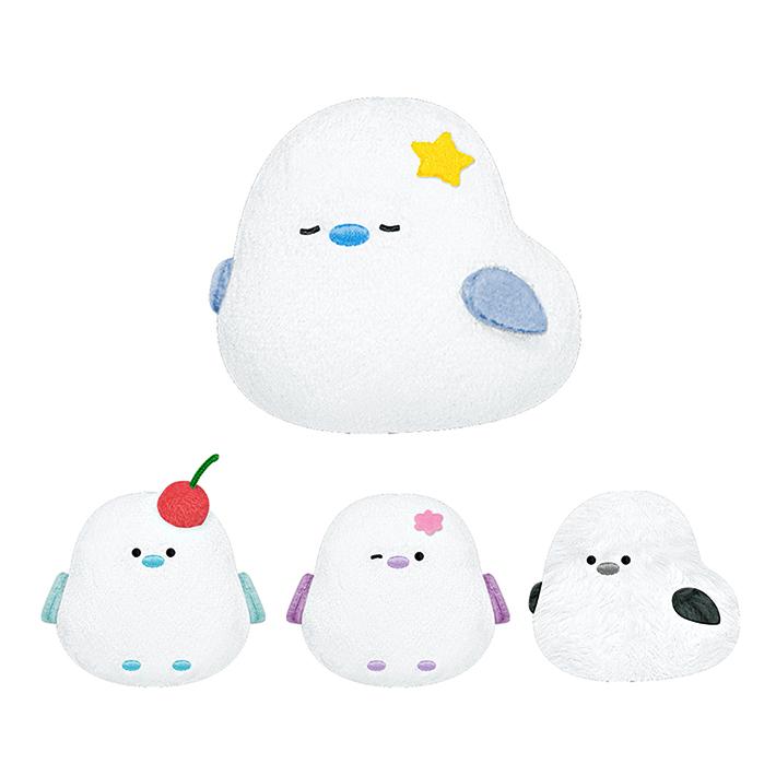 ぺたふれキーホルダー シマエナガ 4柄 1273 [M便 1/3] : シブヤ文具