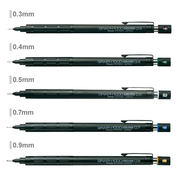 ぺんてる（Pentel） GRAPH1000 for pro シャープペンシル 5種類 pg100