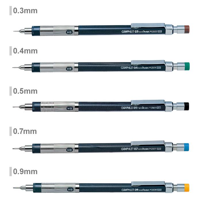 ぺんてる（Pentel） GRAPHLET シャープペンシル 5種類 pg50-ecm [M便 1