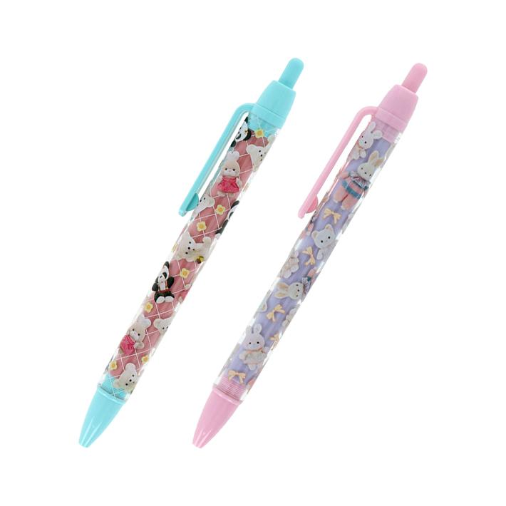 平成レトロ 激レア かおもじん ぬいぐるみ マスコットボールペン 2ch サンスター文具 レトロぬいぐるみこれくしょん ボールペン 0.7mm 2