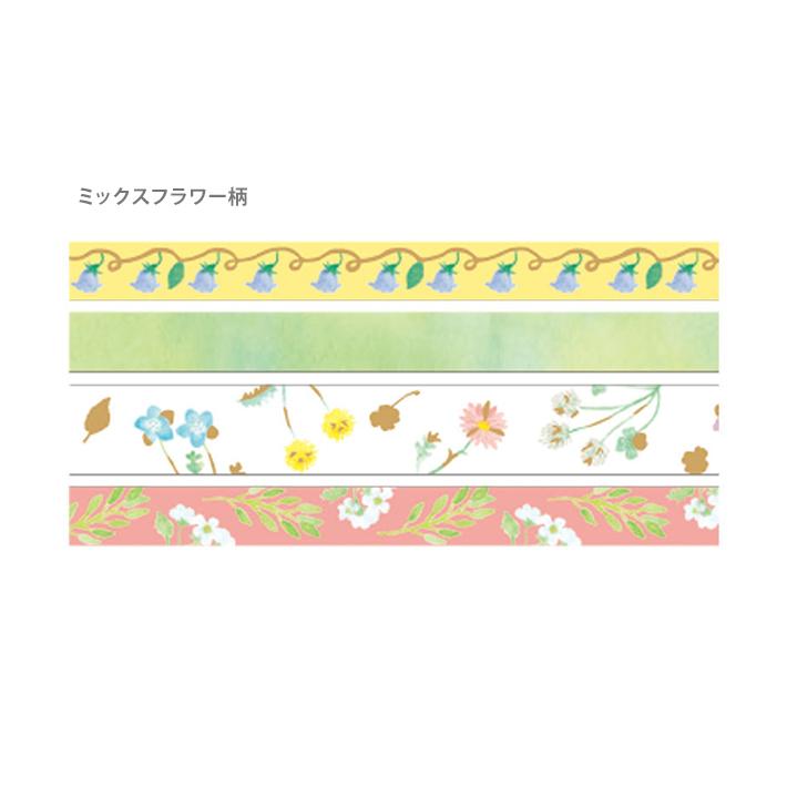 リュリュ ホソマス マスキングテープ 4巻セット 4柄 HMT [M便 1