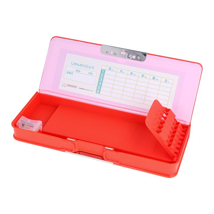 サンスター文具 筆箱 両面 コンパクト ヨコピタ レッド 4901770728315