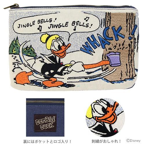 メール便送料無料 半額 ディズニー ドナルドダック 畳み刺繍ペンポーチ F Dc M便 1 1 シブヤ文具 通販 Paypayモール