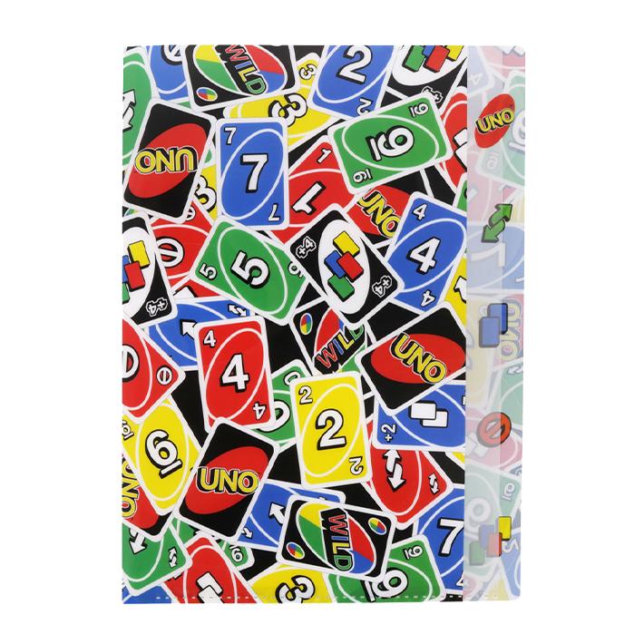 サンスター文具 UNO ダイカットクリアファイル5ポケット チラシ柄