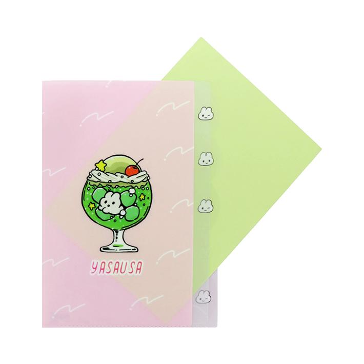 サンスター文具 [33%OFF]やさうさちゃん ダイカットクリアファイル5P