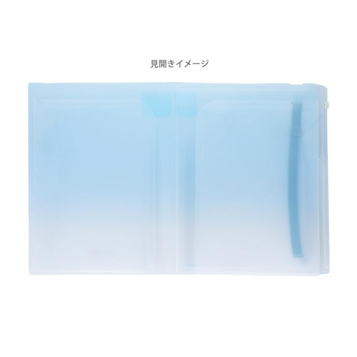 サンスター文具 ミッテ ゴムバンド付クリアファイル 5P ファスナー