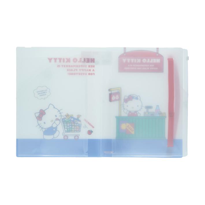 サンスター文具 ハローキティ ゴムバンド付きクリアファイル 5P