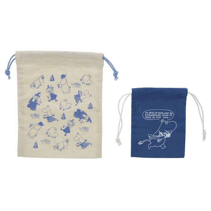 MOOMIN（ムーミン） 巾着2個セット MU21SUMMER なかま 4901770658490[M