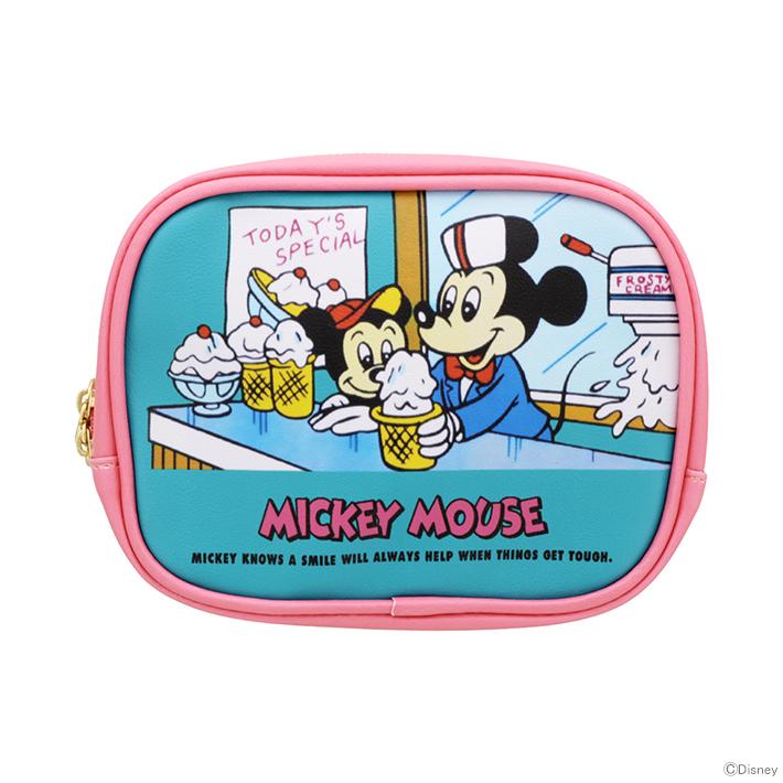 サンスター文具 ディズニー レトロフレンズ ポーチ DC アイス柄