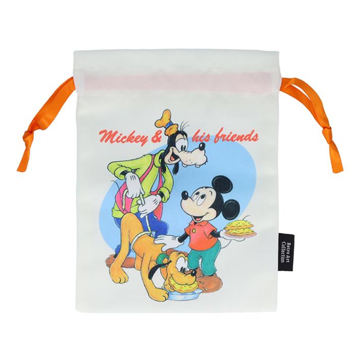 サンスター文具 ディズニー 巾着 水彩 ミッキーマウス＆フレンズA柄