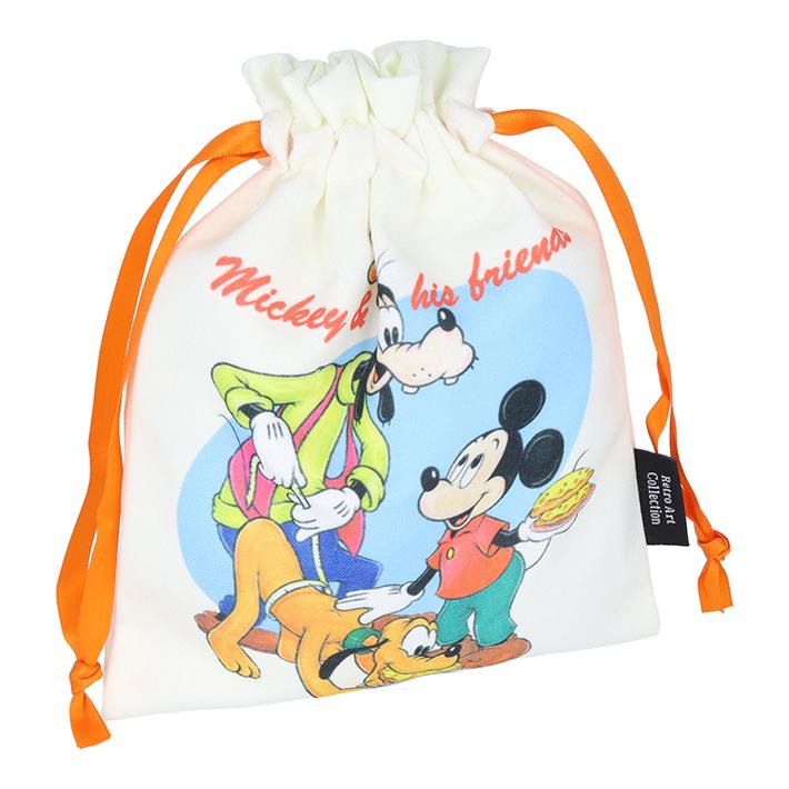 サンスター文具 ディズニー 巾着 水彩 ミッキーマウス＆フレンズ