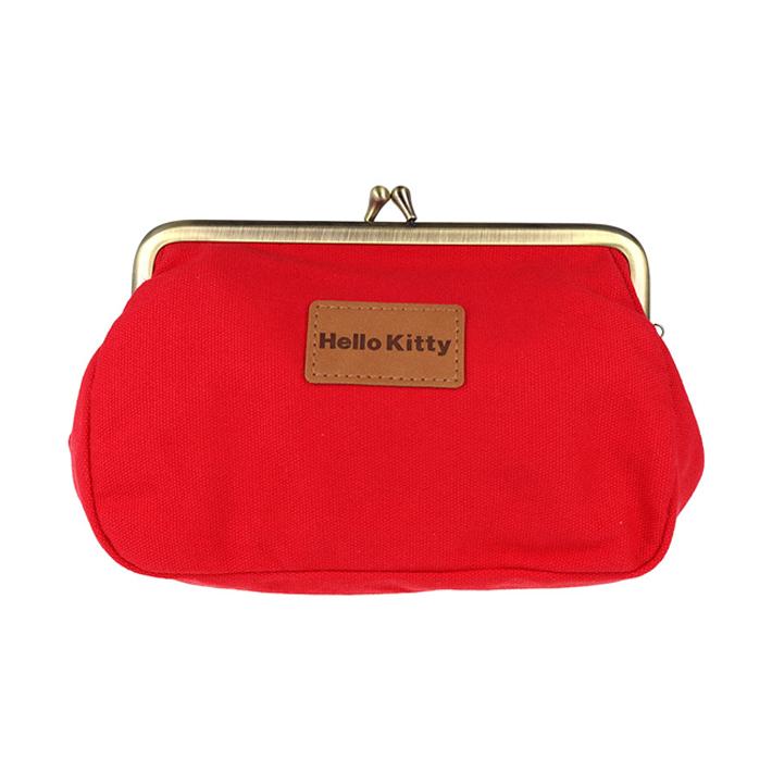 ハローキティ ハローキティ 畳刺繍ペンポーチ がま口