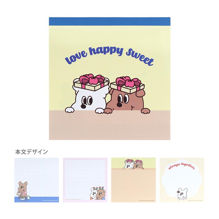 サンスター文具 1107 イルイルゴンチル スクエアメモ B柄