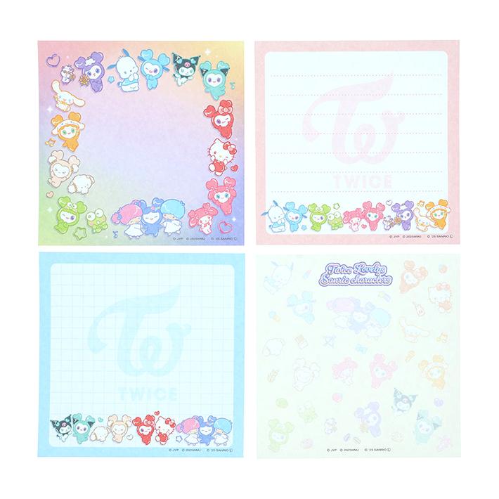 サンリオ TWICE LOVELYS コラボ 文房具　セット　シール　メモ帳 限定／ランダム】TWICE LOVELYS×サンリオ ミニウォレット風メモ（1個