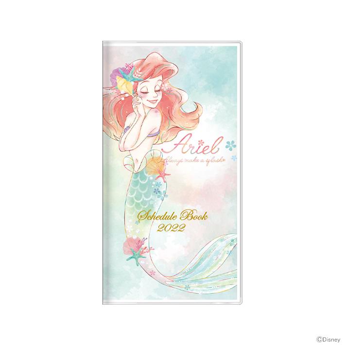 Off ディズニー プリンセス 手帳 月間スリム 22年 アリエル柄 M便 1 2 シブヤ文具 通販 Paypayモール