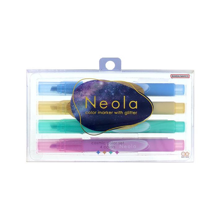 サンスター文具 ラメマーカー Neola ネオラ 4色セット コズミック