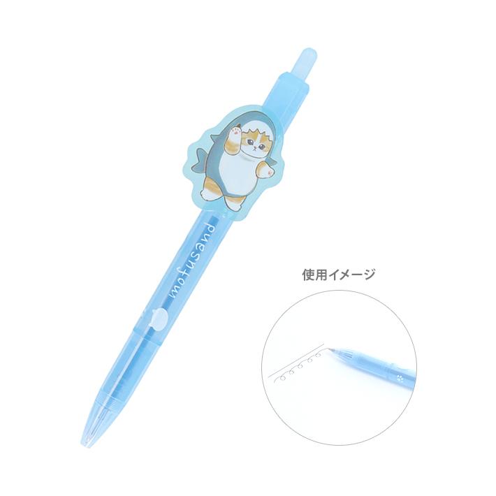 サンスター文具 mofusand プレート付きボールペン 0.5mm サメにゃん柄