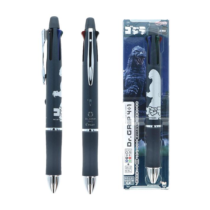 サンスター文具 ゴジラ ドクターグリップ4+1 多機能ペン 4色ボール0.5