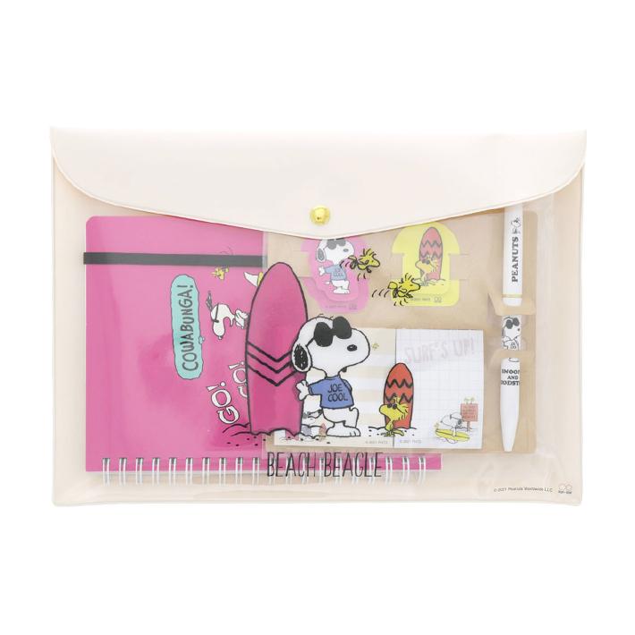 スヌーピー ステーショナリーセット サーフ柄 1 出群 M便