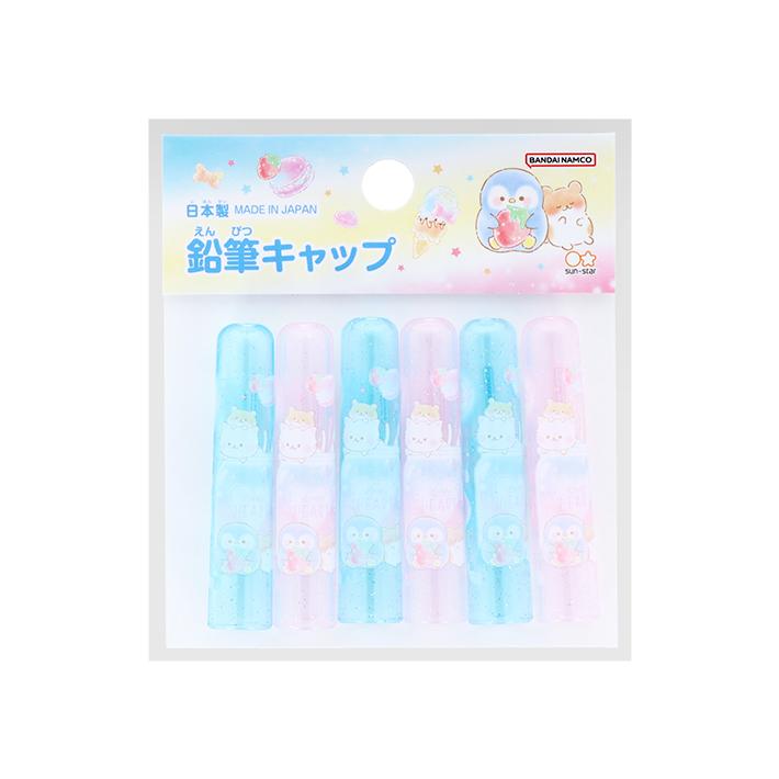 サンスター文具 鉛筆キャップ 6本組 アニマルシュガー柄 4901770728599