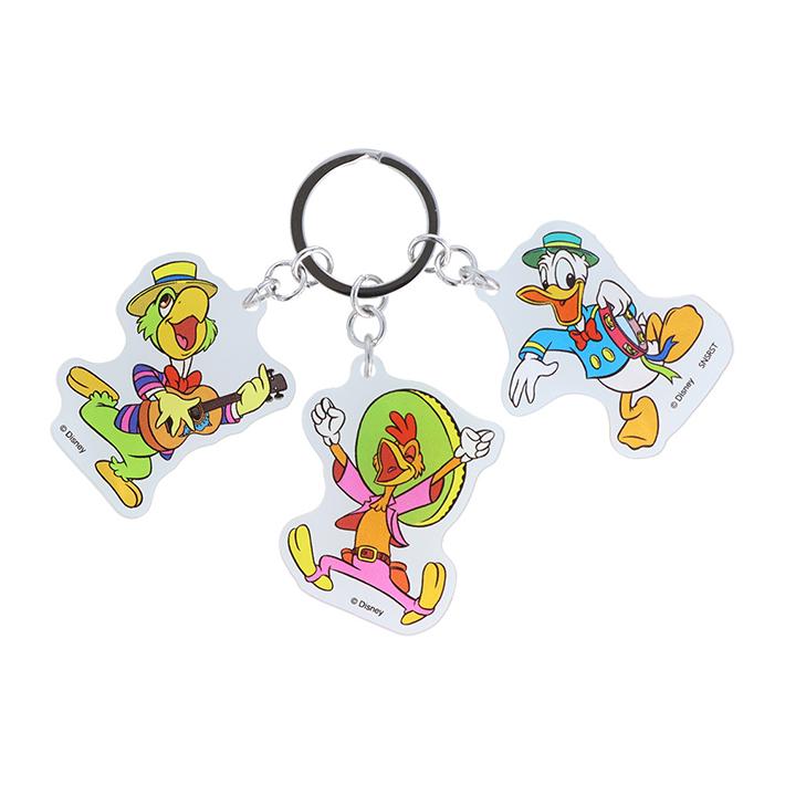 ミッキー＆フレンズ ディズニー 3連アクリルキーホルダー レトロ