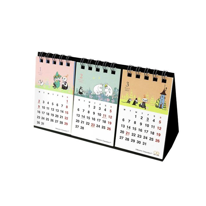 ムーミン 23年 デスクカレンダー3ヶ月 卓上 M便 1 1 S シブヤ文具 通販 Yahoo ショッピング