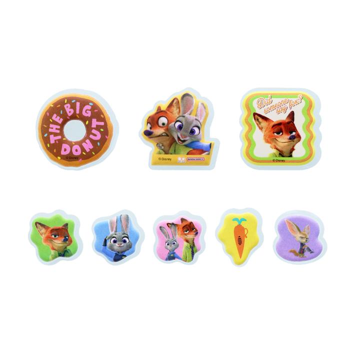 サンスター文具 ディズニー ズートピア ぷっくりピースシール パープル