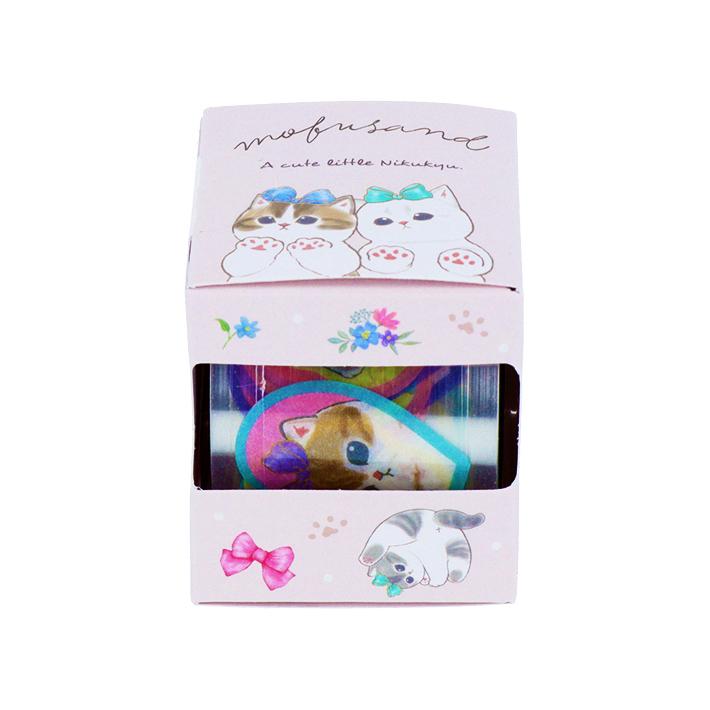 サンスター文具 mofusand ボックス入りマスキングシール にくきゅう柄