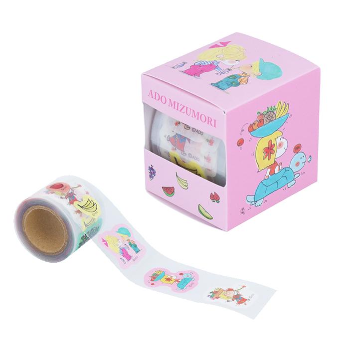 サンスター文具 水森亜土 ボックス入マスキングシール フルーツ