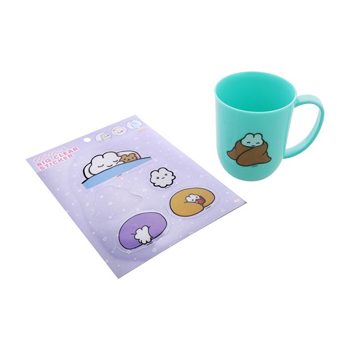 サンスター文具 やさうさちゃん ビッグクリアステッカー おねむ