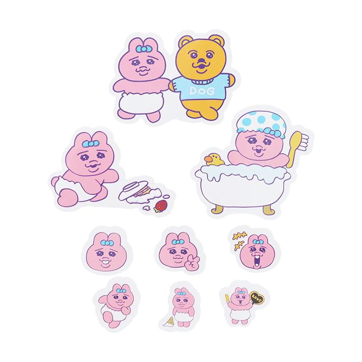 サンスター文具 おぱんちゅうさぎ ピースシール A柄 4901770717357 [M