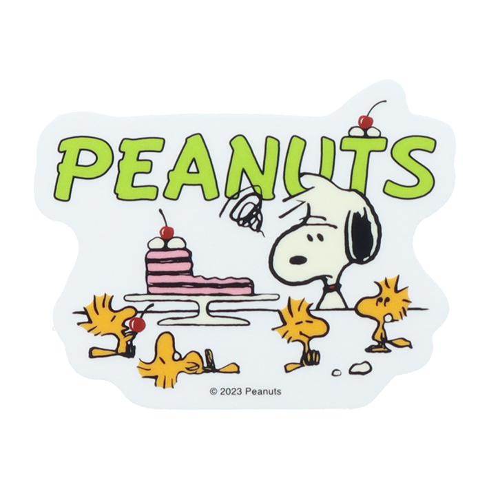 SNOOPY スヌーピー クリアステッカー チェリーパイ柄