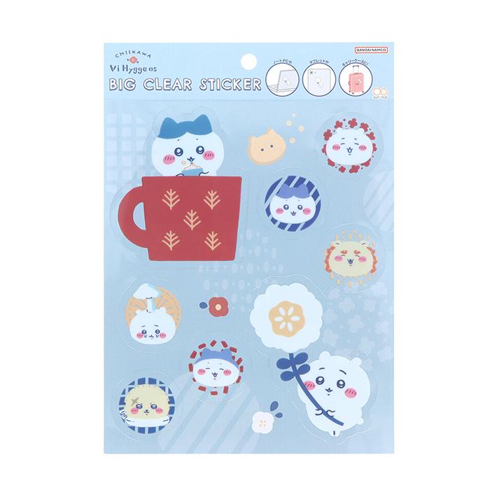 サンスター文具 ちいかわ ビッグクリアステッカーシール ブルー