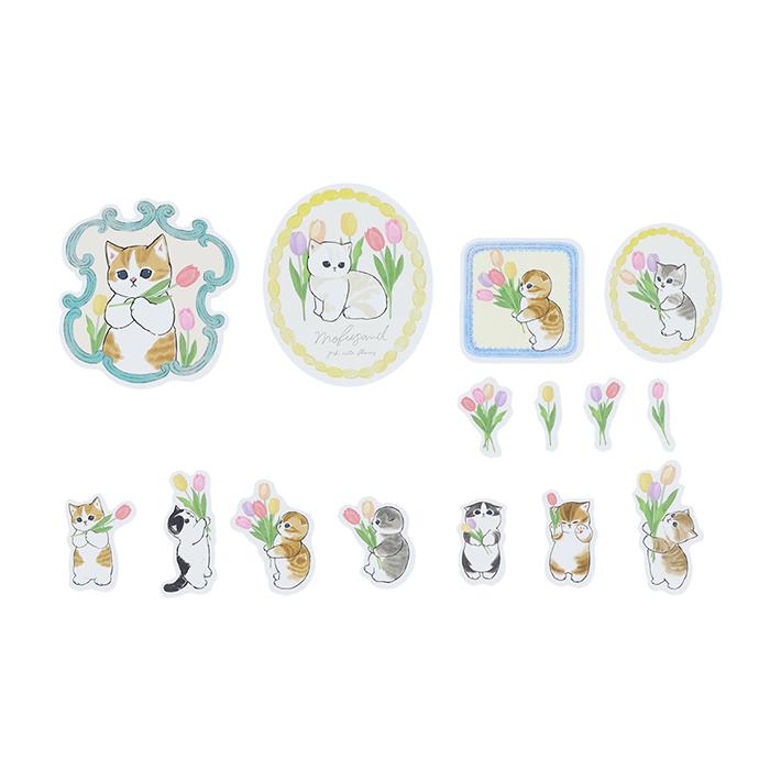 サンスター文具 mofusand ペーパーバッグ入シール A柄 4901770749129