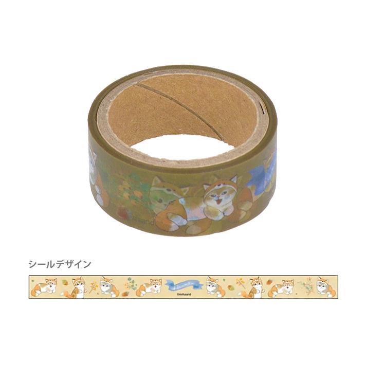 サンスター文具 mofusand 透明マスキングテープ 15mm幅 きつね