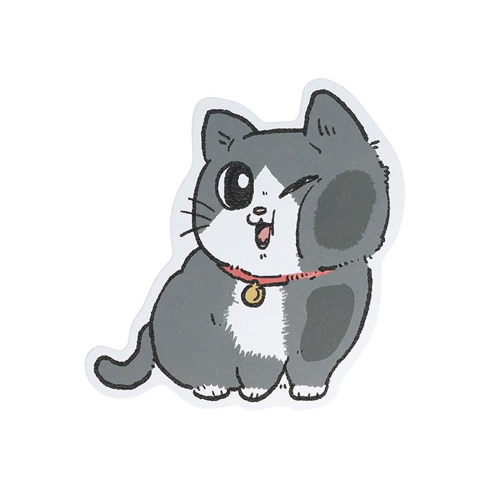 サンスター文具 ねこに転生したおじさん ダイカットポストカード