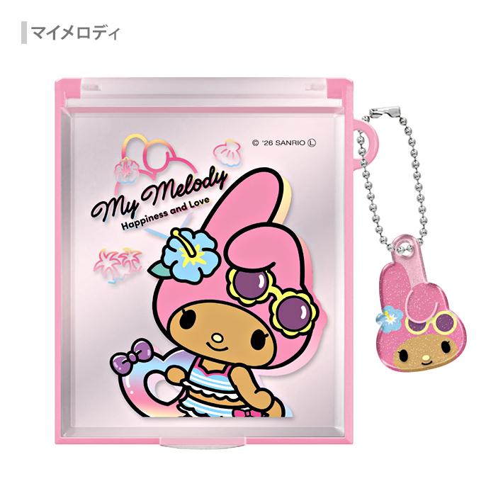 サンリオキャラクターズ マスコット付き Mサイズ ミラー ハローキティ