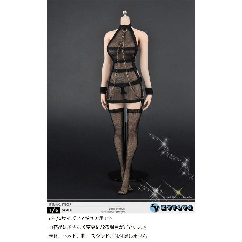 ZY-TOYS 1/6フィギュア用衣装 セクシーメッシュランジェリーセット ZY