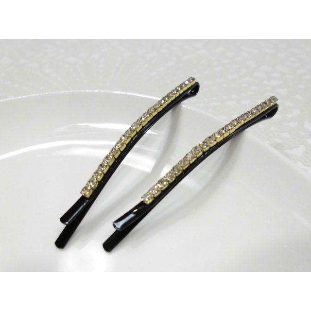 送料無料 ヘアピン さしピン メール便なら送料無料 ストーンヘアピン 2本セット 1661 髪留め レディース ヘアアクセ