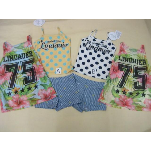 水着 女の子 セパレート タンキニ スイムウエアー Lindauere ジュニア ガール ジュニア水着 子供服 ３点セット 130 140 150 160 熱販売