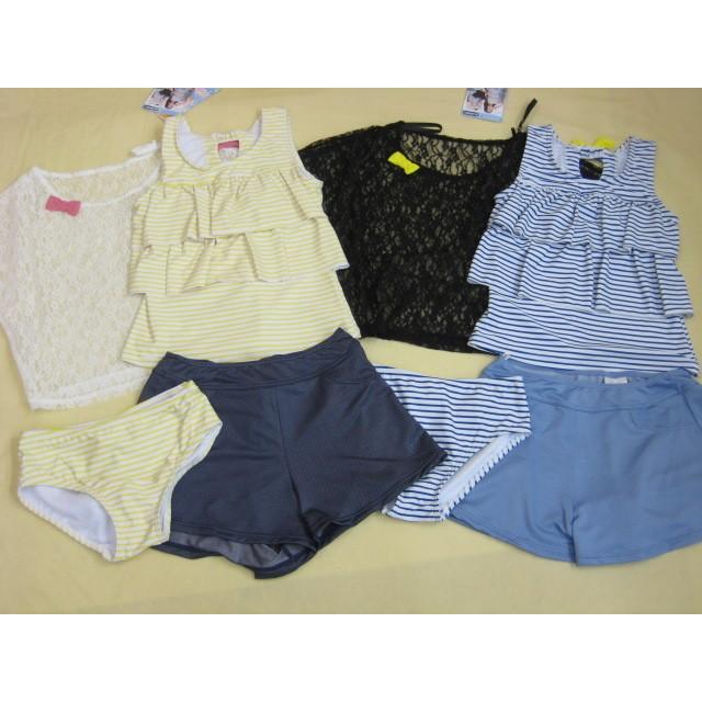 女の子 水着 セパレート タンキニ スイムウエアー Pink Sail 女児 ジュニア ガール ｕｖカット パット付き 140