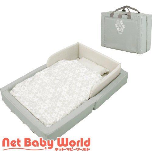 格安人気 折りたたみベビー組布団 スノークリスタル フィットシーツ付