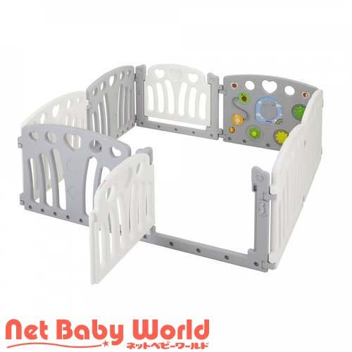 ベビーサークル 2ドア コロコロランドII ホワイト＆グレー ( 1セット  