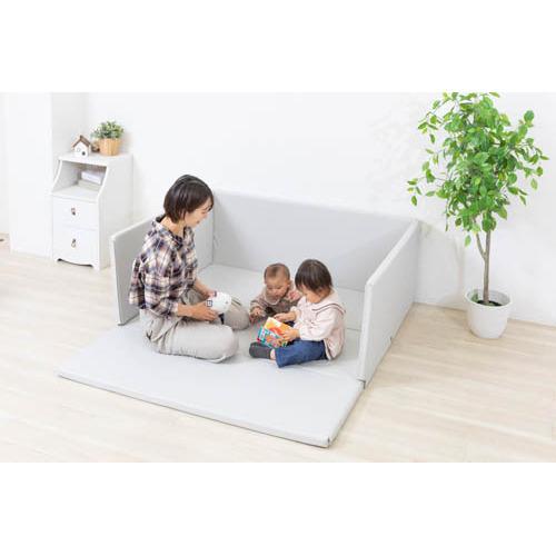 nuage サークルマット グレー ( 1セット )/ 日本育児 ( ベビーサークル  