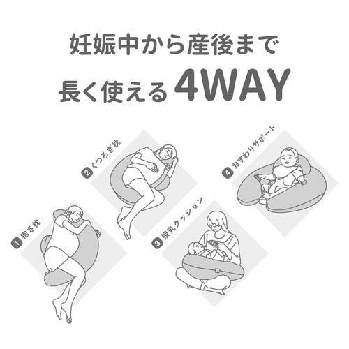 エールベベ・ギュット4WAY イブル ライトグレー BB805 ( 1個 