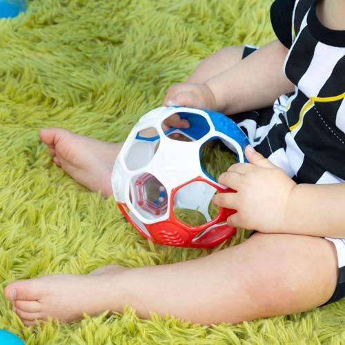 サッカーラトルボール 赤×白×青 16922 ( 1個 )/ kids2(キッズツー
