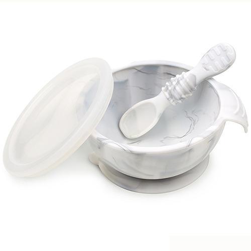 バンキンス 吸盤付きシリコンボウルセット グレーマーブル 1セット バンキンス Bumkins お食事グッズ ベビー食器 A Netbabyworld ネットベビー 通販 Yahoo ショッピング