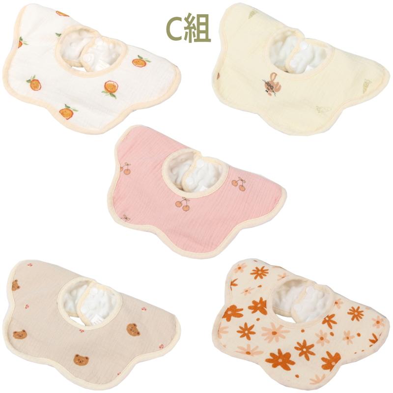 ベビー スタイ よだれかけ 5枚セット 柔らかい もくもく ナチュラル 綿