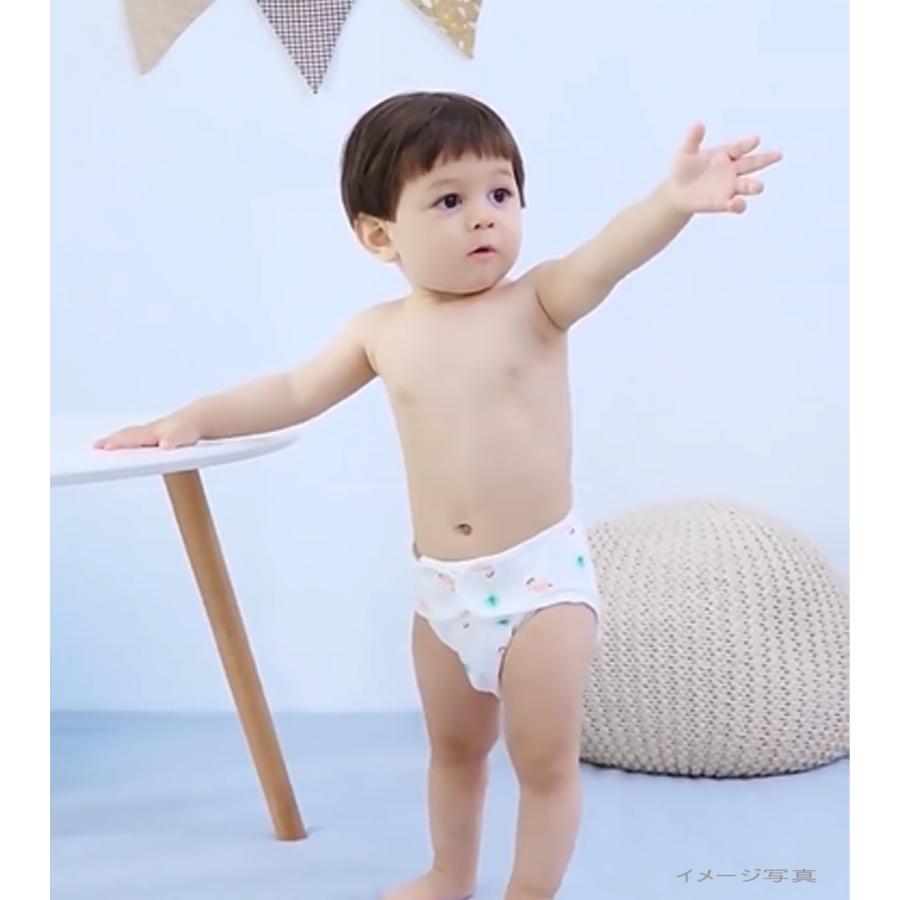 子供用おむつカバー 白地に可愛い象柄 裏ベビービニール 質感柔らかい